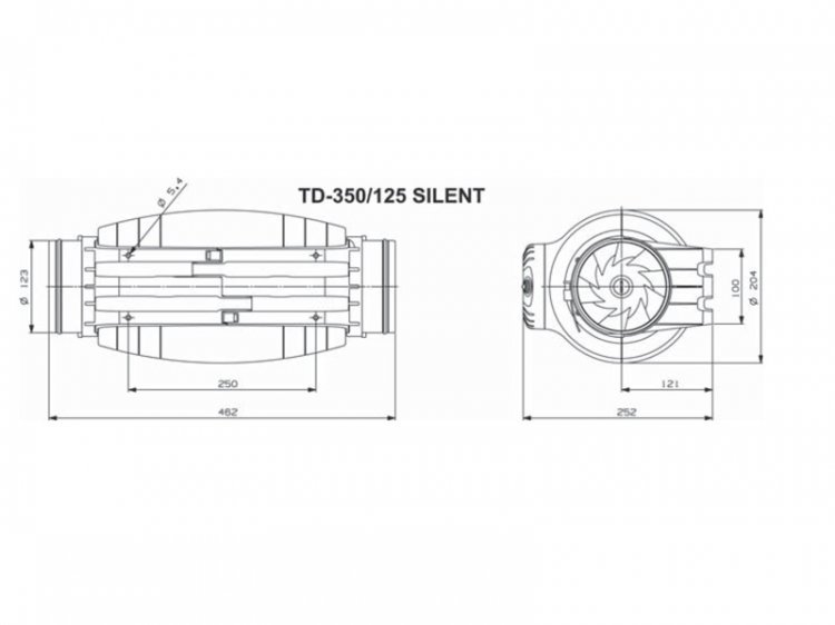 Вентилятор TD-350/125 Silent